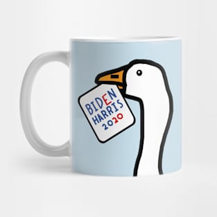 Portrait of a Goose with Stolen Biden Harris Sign Mug